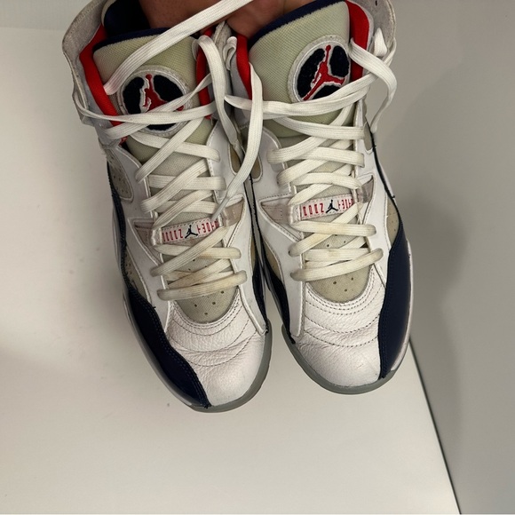 Nike Air Jordan Jumpam Two Trey DO1925 102 "White/Navy-University Red" Size 10 - Picture 11 of 16